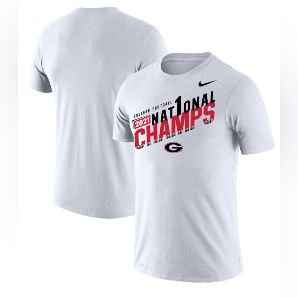 Nike‎ men’s Georgia Bulldogs College Football 2021 Champions T-Shirt white XL